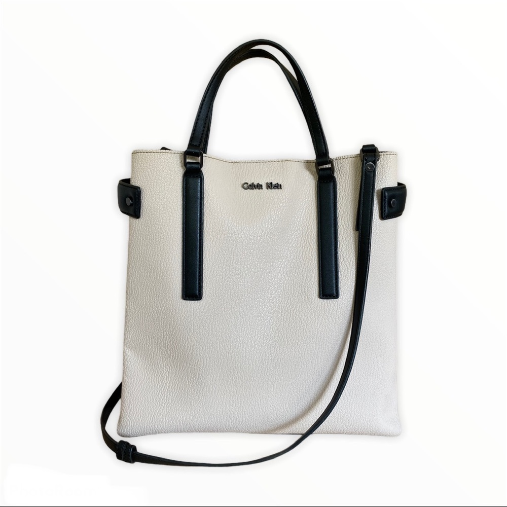 Calvin Klein cream color purse